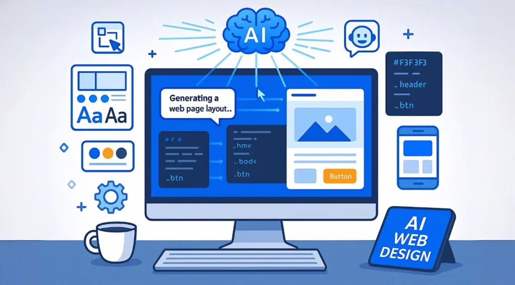 Con diseño web con IA puedes crear tu sitio web en pocos pasos.